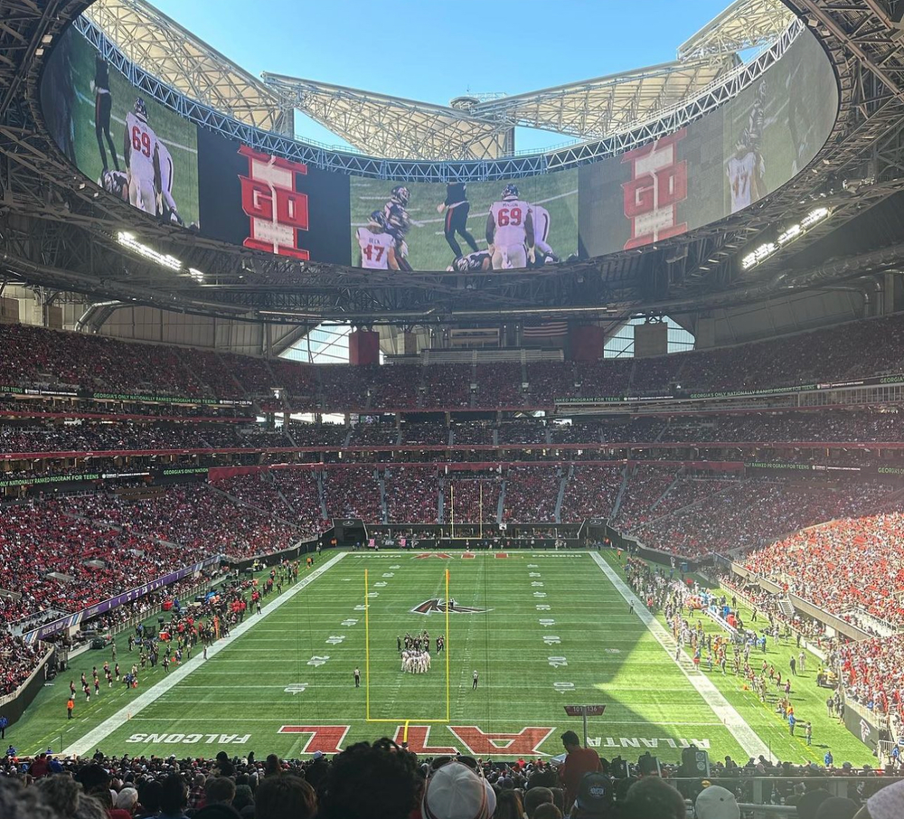 Mercedes Benz Stadium was packed for Sunday’s matchup against the Houston Texans. Photo Credit: latoyakmoore IG