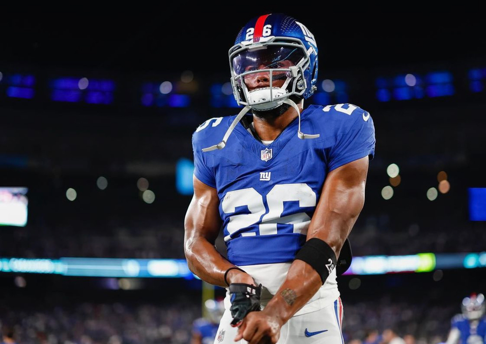 According to Ian Rapoport, there is some optimism for Saquon Barkley going into week 3, but the short week will do him no favors. Photo Credit: Saquon Barkley IG 