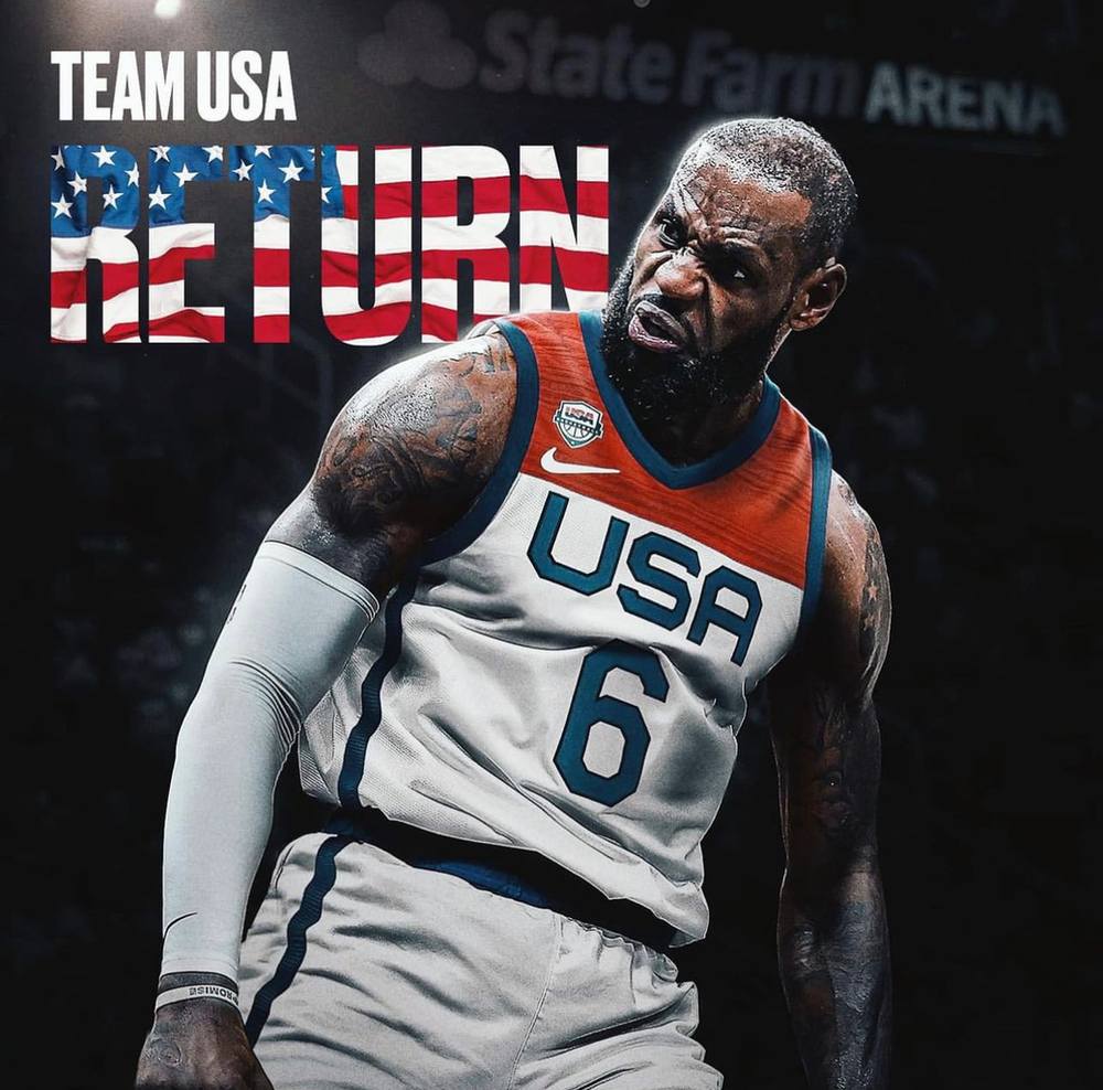 Lebron is hoping to help the USA return to world dominance. Graphic Created by Samuel Ortega (Instagram)