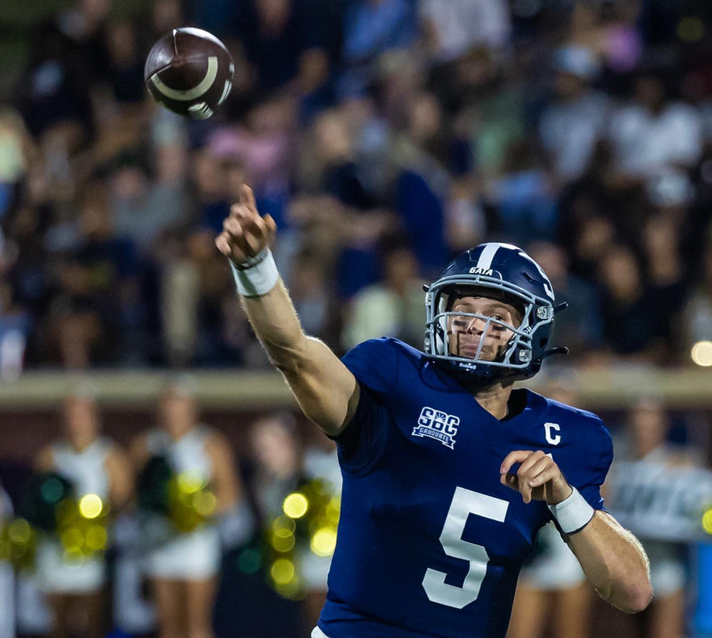 GSU QB leading the team to victory. Photo GSU Football Instagram