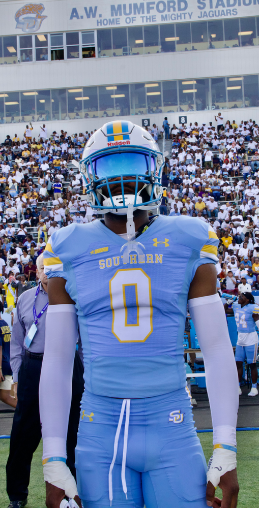 SU wore their powder blue uniforms that looked amazing on the field. Photo IG @ snapioyvisuals