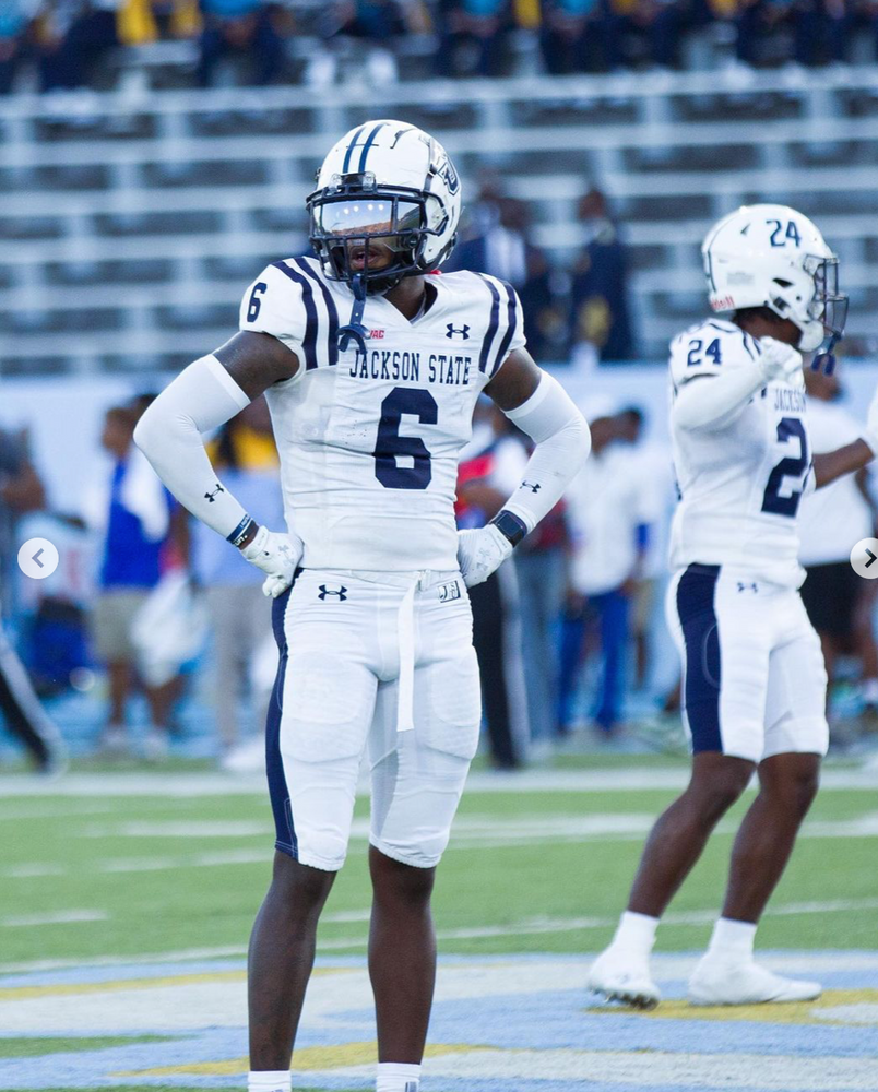 JSU white uniforms brightened up the field. Photo IG Jackson State Football 