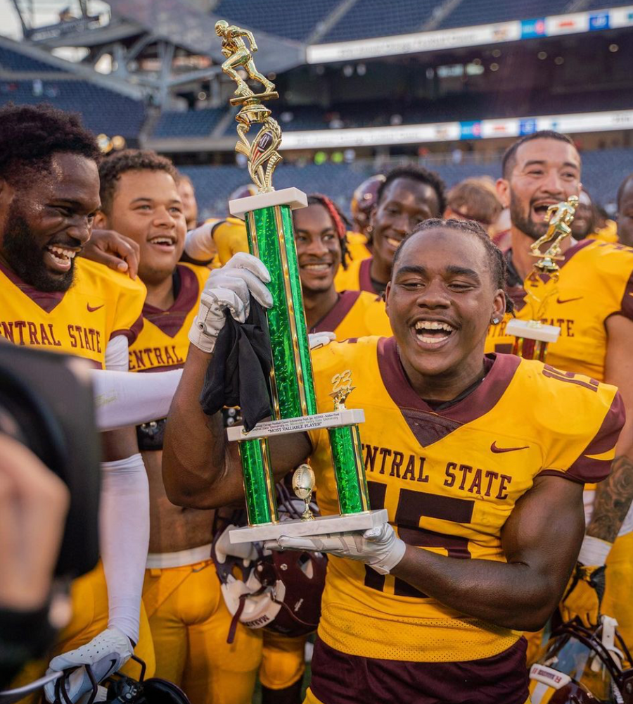 CSU received the trophy for the win over MVSU. Photo: Chicago Classic IG