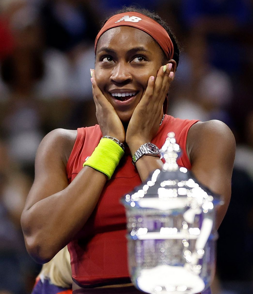 After winning the U.S. Open Women's Singles 2023. Photo: Coco Gauff Instagram