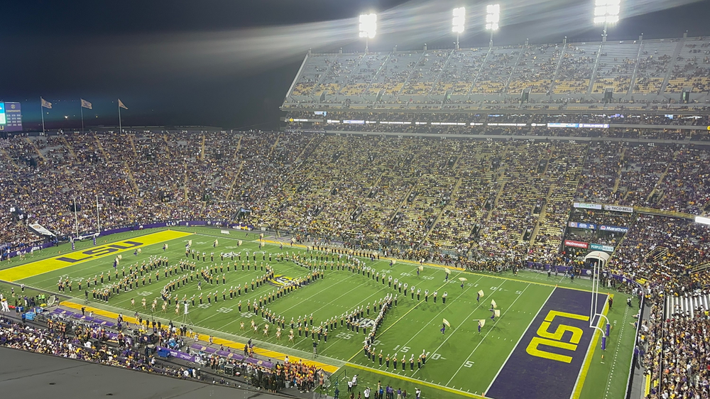 The game saw a massive crowd of 97,735 in attendance, highlighting the enthusiasm for college football in the region. Photo Credit: Ernest Ricks 