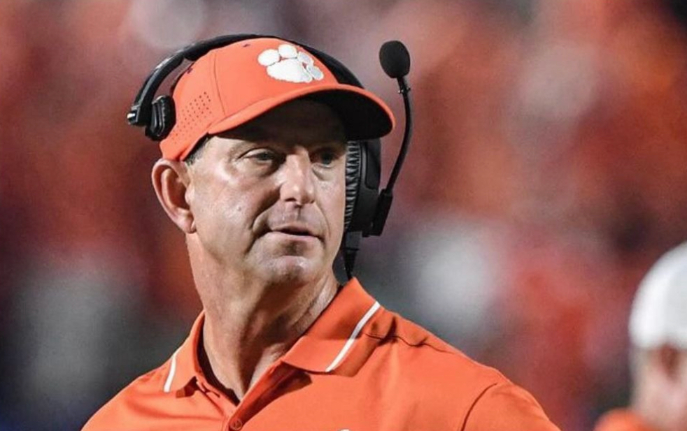 Head Coach Dabo after being defeated by Duke University. Photo from @clemsonsportsnetwork.