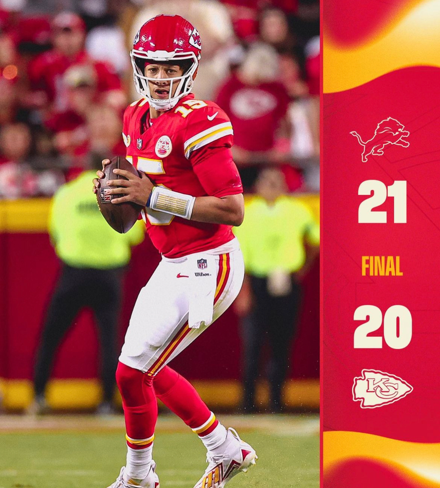 Kansas City losses season opener. Photo from @chiefs.