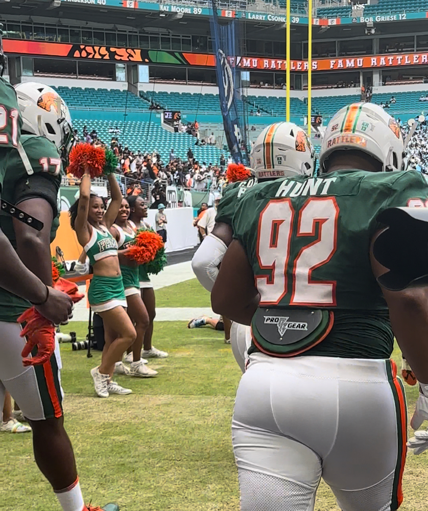 FAMU running from the tunnel ready to dominate. Photo: Dez Barnes