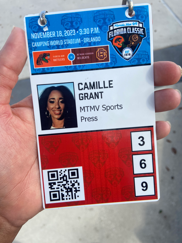 My Press Pass (Photo Credit: Camille Grant)