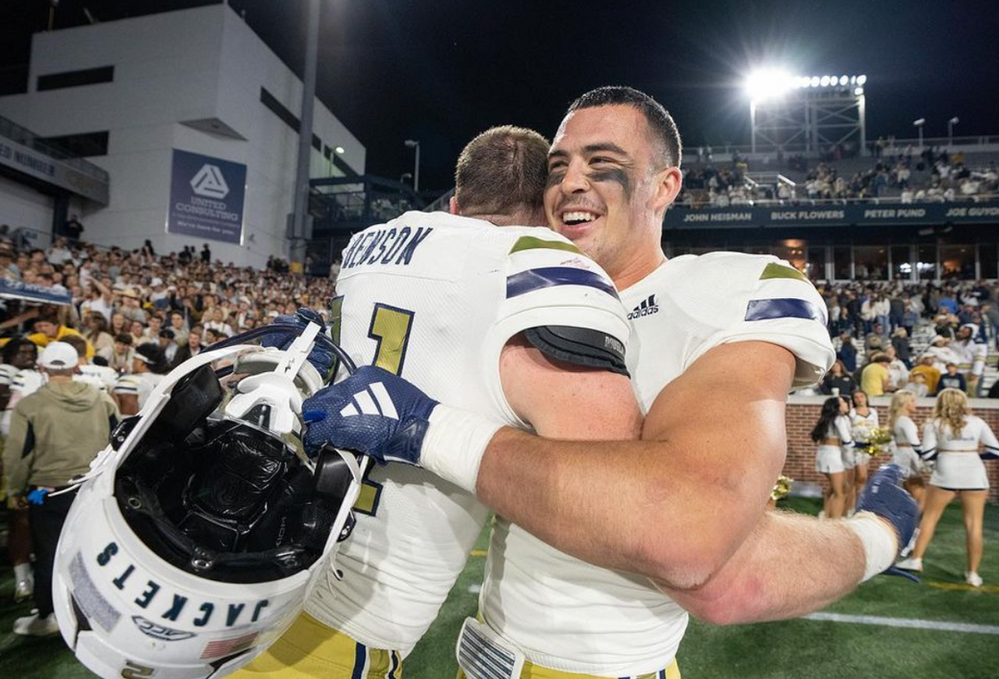 The joy after the win swept through the stadium. Photo: GT Football Instagram