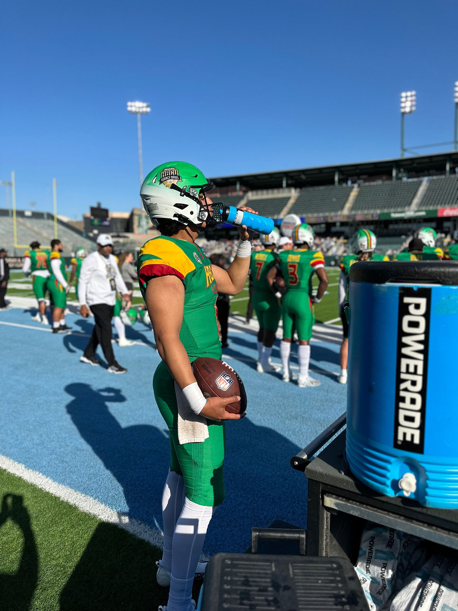 Celebration Bowl Champion Jeremy Moussa had a decent week as he prepares for draft season. Photo Credit: Ernest Ricks 