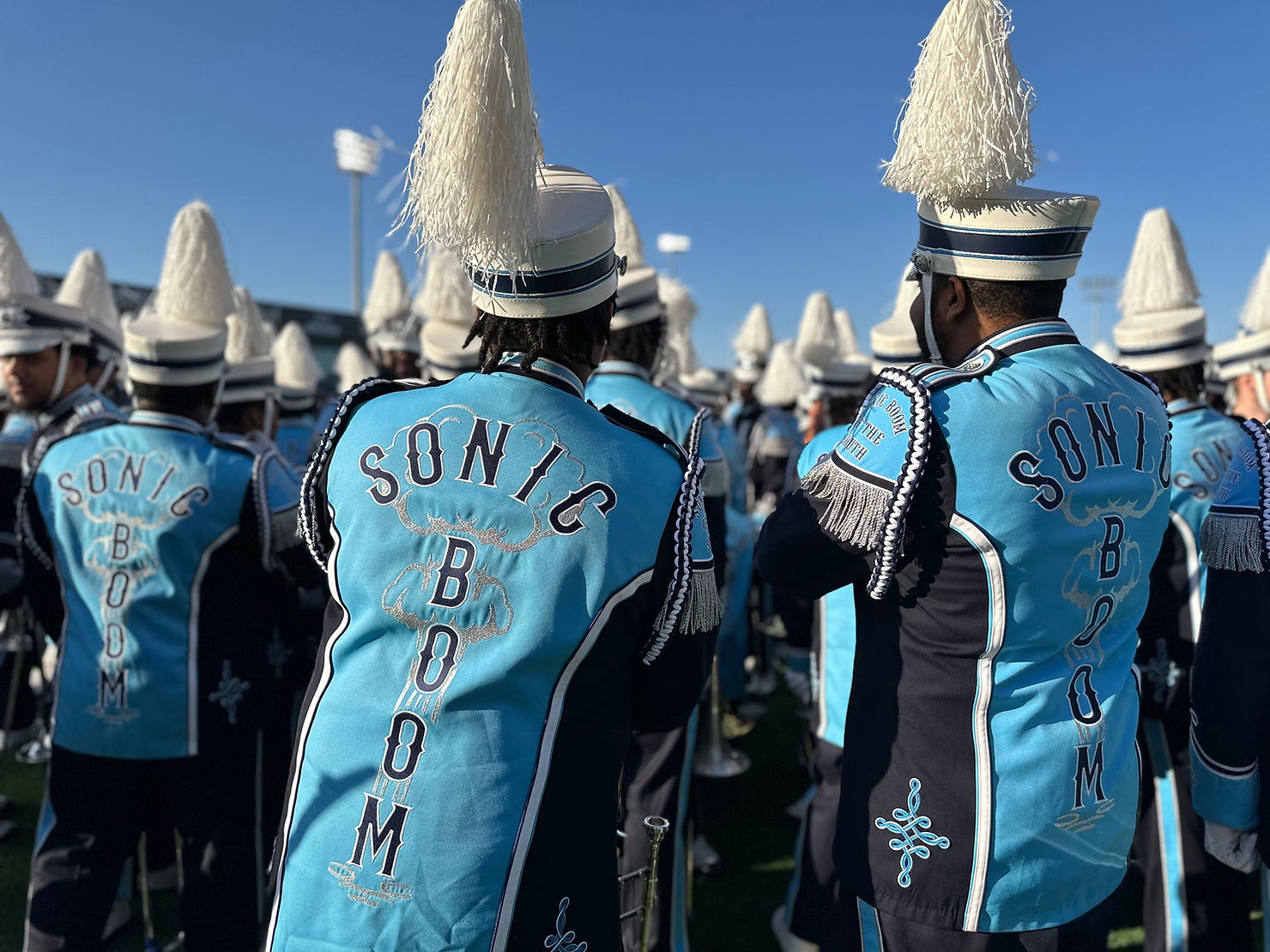 The Sonic Boom, fresh off of their Super Bowl appearance, was in New Orleans to entertain the crowd. Photo Credit: Ernest Ricks